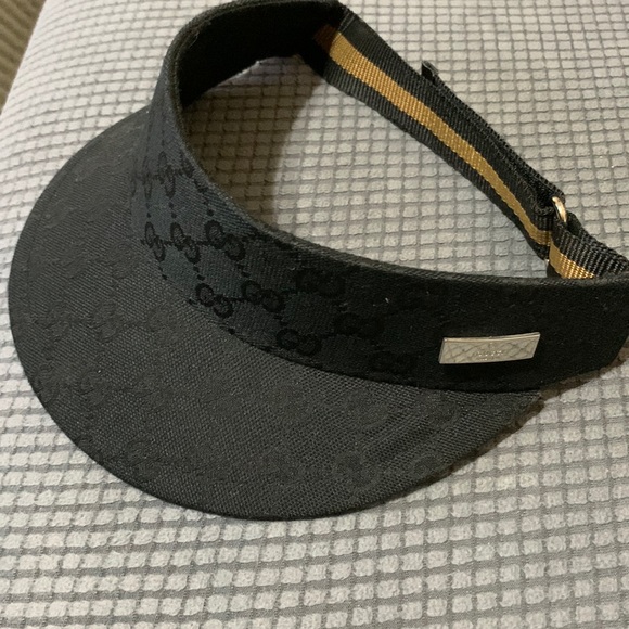 Gucci Accessories Gucci Unisex Black Monogram Visor Poshmark